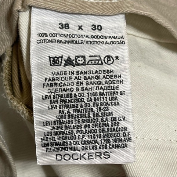 2010 Dockers K-1 Khakis Straight Fit Men’s Size 38x30 Beige Button Fly NWT - Picture 10 of 16